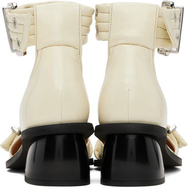 Tenisky a topánky GANNI GANNI Buckle Open Cut Heels Biela | S2902, 1