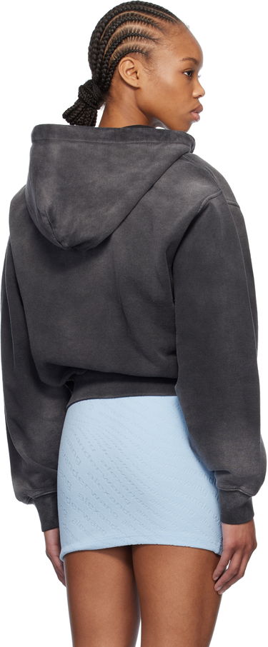Mikina Alexander Wang Alexander Wang Cropped Zip-Up Hoodie Čierna | 4CC1252112, 2