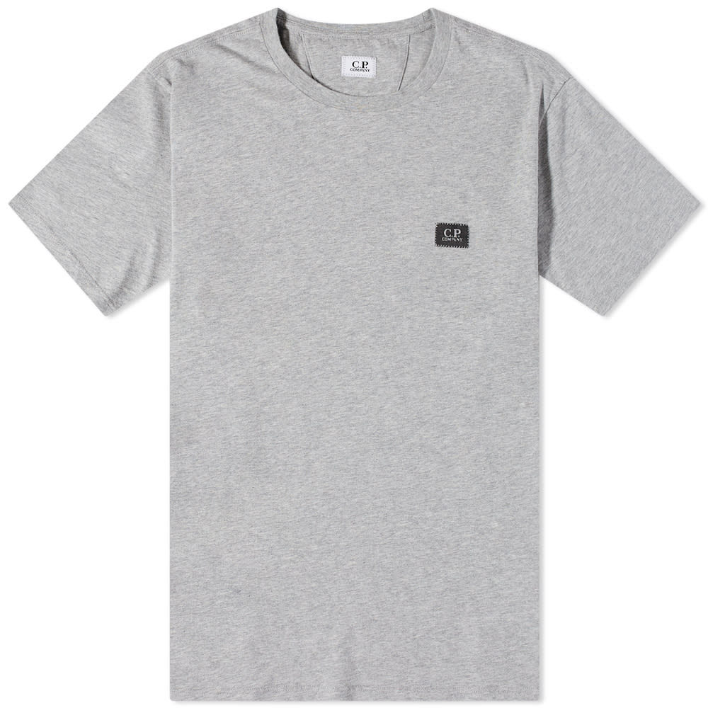 Tričko C.P. Company Small Stitch Block Logo Tee Šedá | MTS045A-005100WM93, 0