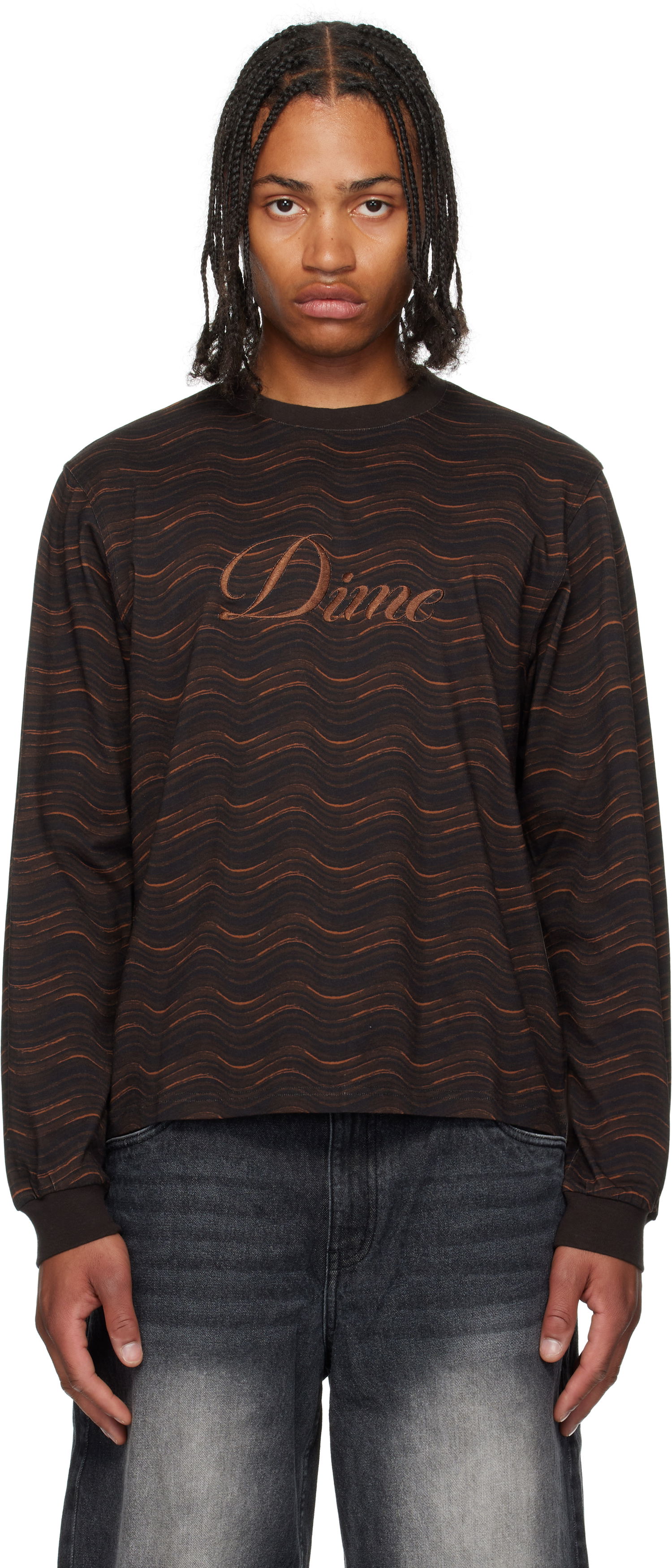 Tričko Dime Dime Transmission Long Sleeve T-Shirt Hnedá | DIMESU259BRO, 0
