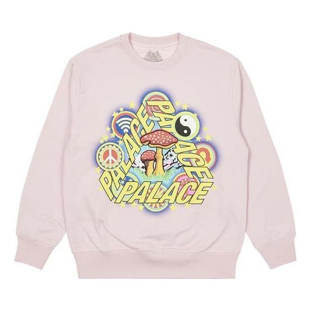 Mikina Palace Psychedelic Print Crewneck Sweatshirt Ružová | P23CW038, 0