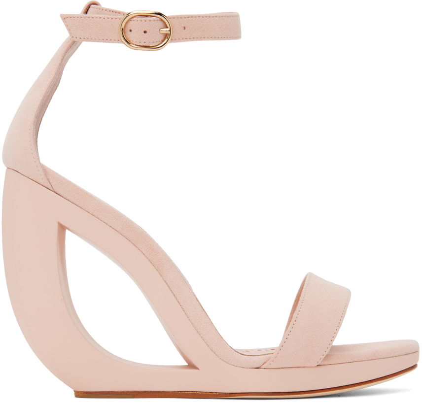 Starostlivosť o obuv Manolo Blahnik Manolo Blahnik Rocar Wedge Sandals Ružová | 422-1450, 0