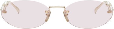 Slnečné okuliare Gucci Gucci Oval Frame Sunglasses with Pearl Embellishment Ružová | GG1922S-004, 0