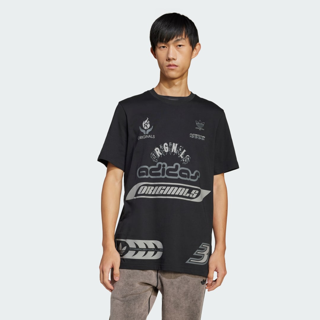 Tričko adidas Performance Graphic Print T-Shirt Čierna | JP2676, 0