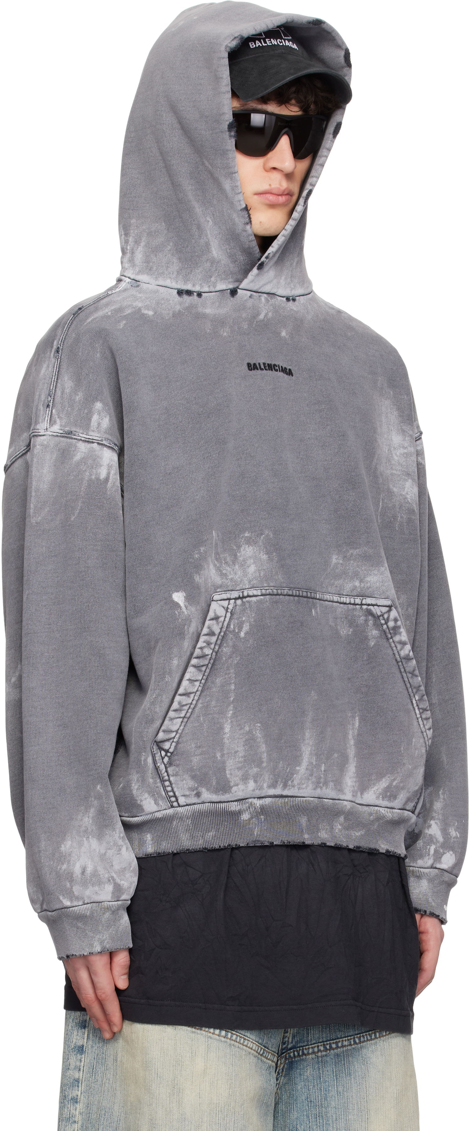 Mikina Balenciaga Balenciaga Medium Fit Hoodie Šedá | 767877TRVI9, 1