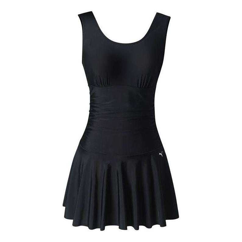 Plavky Puma One-Piece Swimsuit With Skirt Čierna | 701221712-1A