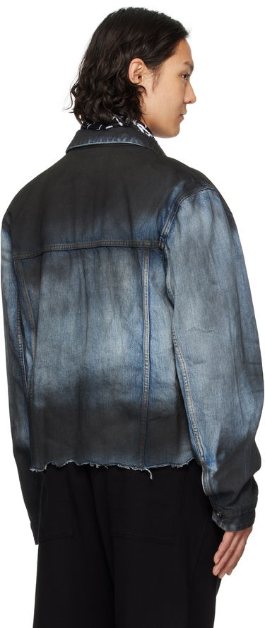 Bunda We11done We11done Sprayed Sporty Selldone Denim Jacket Modrá | WD-DJ1-25-308-U-BL, 2