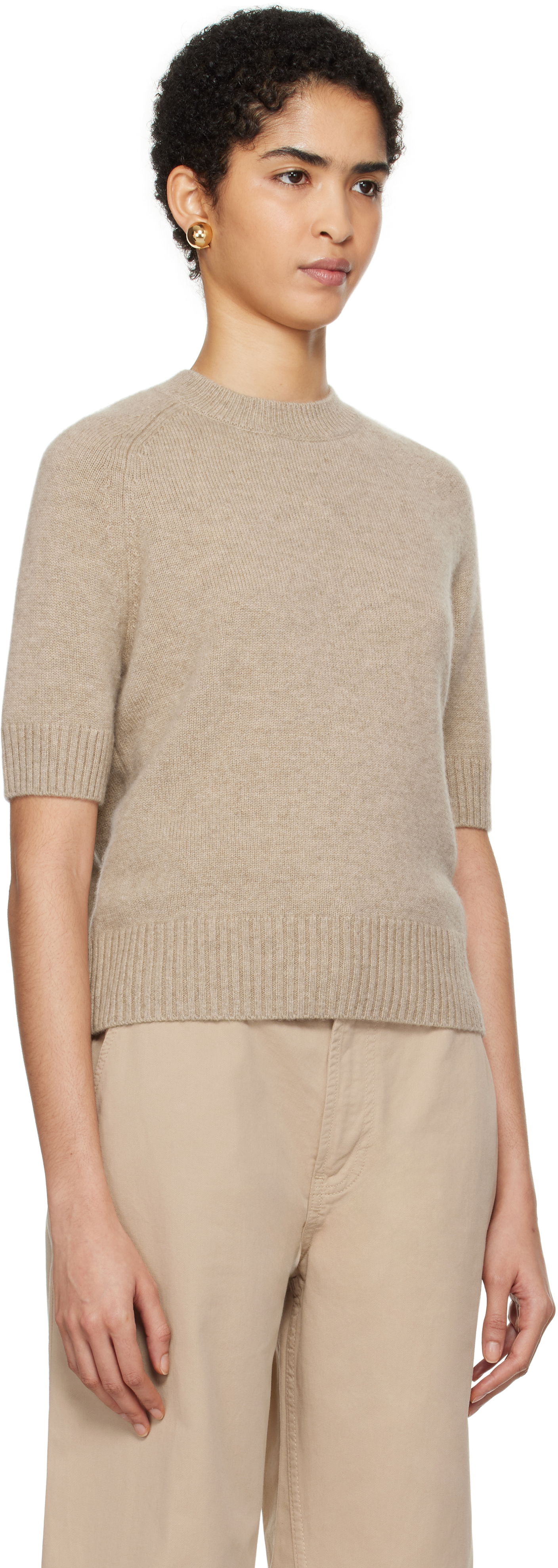 Sveter Anine Bing ANINE BING Jackson Crewneck Knit Sweater Béžová | A-09-10175-BWN2, 1