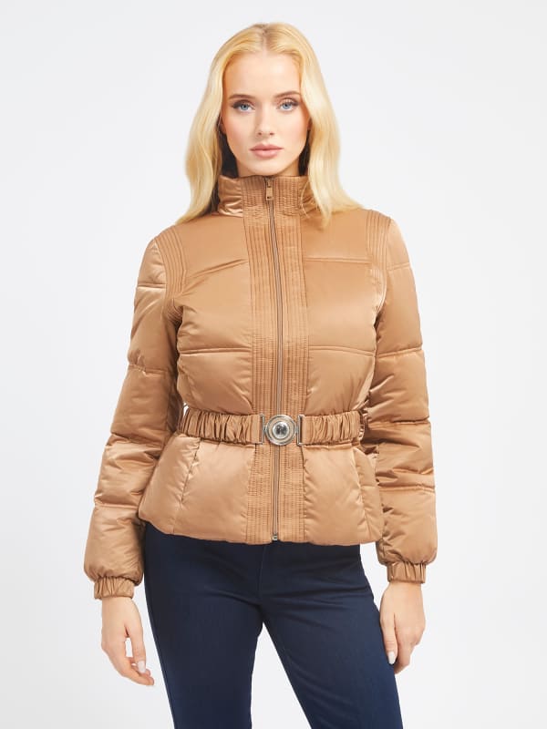 Prešívaná bunda GUESS Detachable Bumbag Béžová | W3BL19WEX12, 0