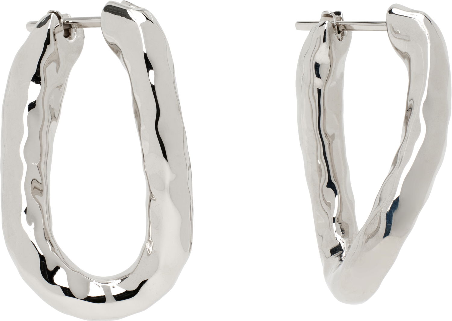 Náušnice Jil Sander Jil Sander Molten Hoop Earrings Metalická | J11VG0256_P6959, 1