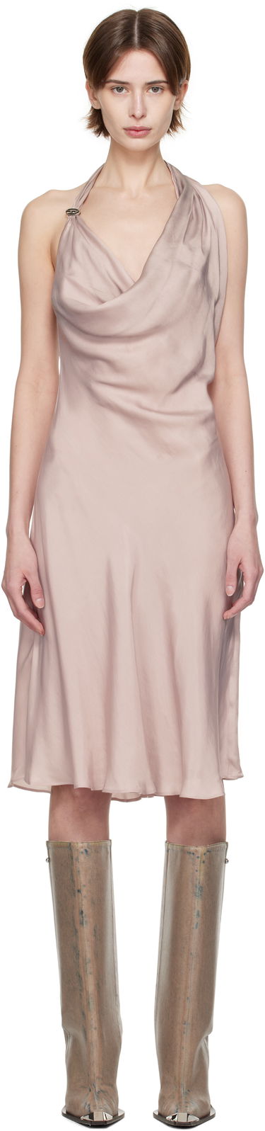 Šaty Diesel Diesel D-Estiny Halter Neck Midi Dress Ružová | A16221 0JNAC, 0
