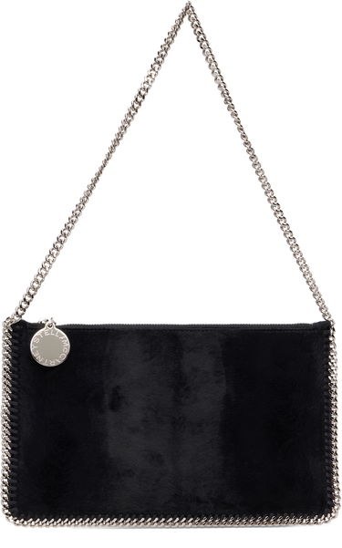 Taška cez rameno Stella McCartney Stella McCartney Falabella Brushed Velvet Chain Pochette Čierna | 7P0076WP0616, 0