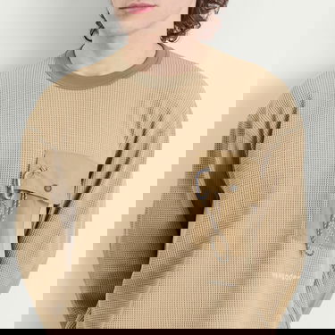 Tričko and wander Longsleeve Waffle T-Shirt Béžová | 5745984084-040, 5