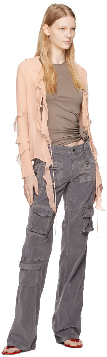 Cargo nohavice Blumarine Cargo Pocket Trousers Šedá | A322P101A, 3