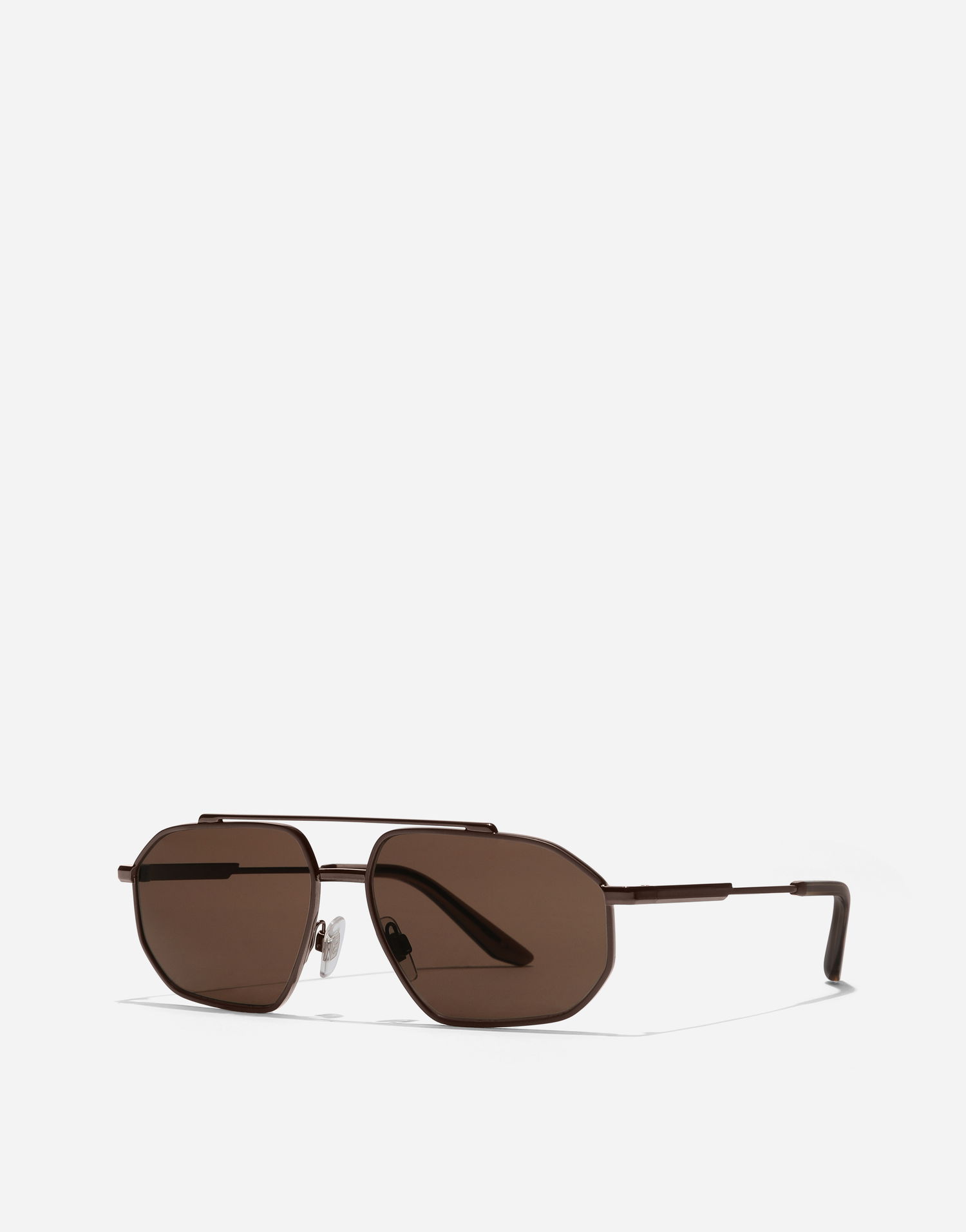 Slnečné okuliare Dolce & Gabbana Metal Classic Hexagonal Double Bridge Sunglasses New Arrivals Hnedá | VG2328VM6739V000, 1