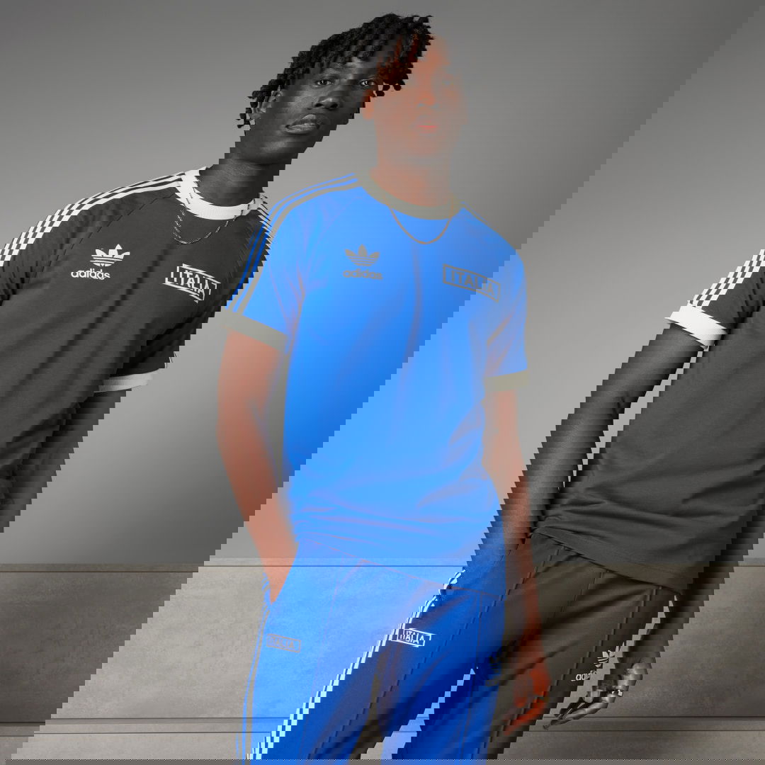 Tričko adidas Performance Italy Adicolor Classics 3-Stripes Modrá | IU2123, 1