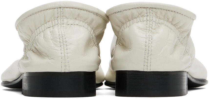 BY FAR Carré Leather Ballerina Flats