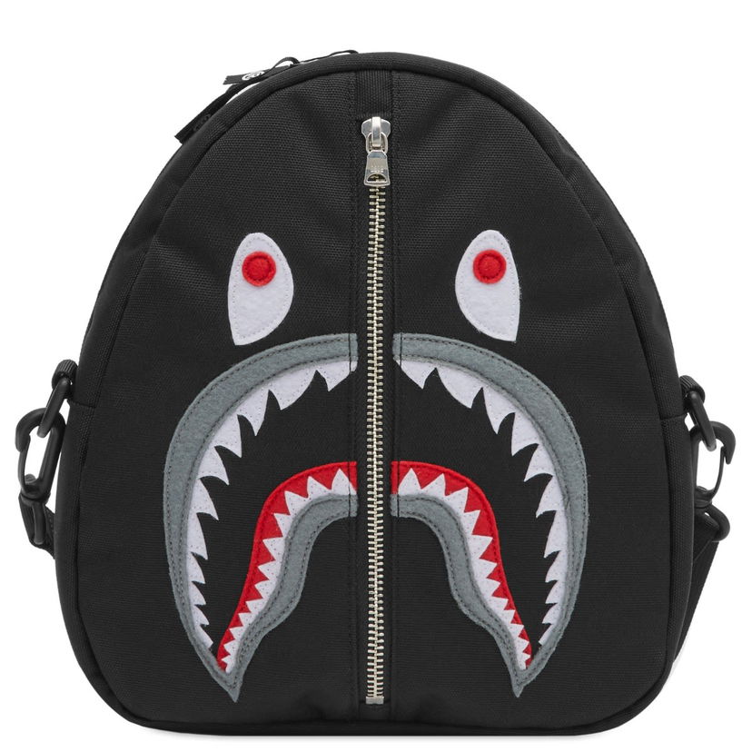 Taška cez rameno BAPE A Bathing Ape Shark Shoulder Bag Čierna | 001SGK301005M-BLK