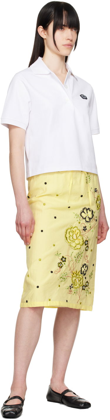 Sukňa KENZO Kenzo Paris 'KENZO Peonies' Embroidered Straight Midi Skirt Žltá | FF52JU3029CD, 3
