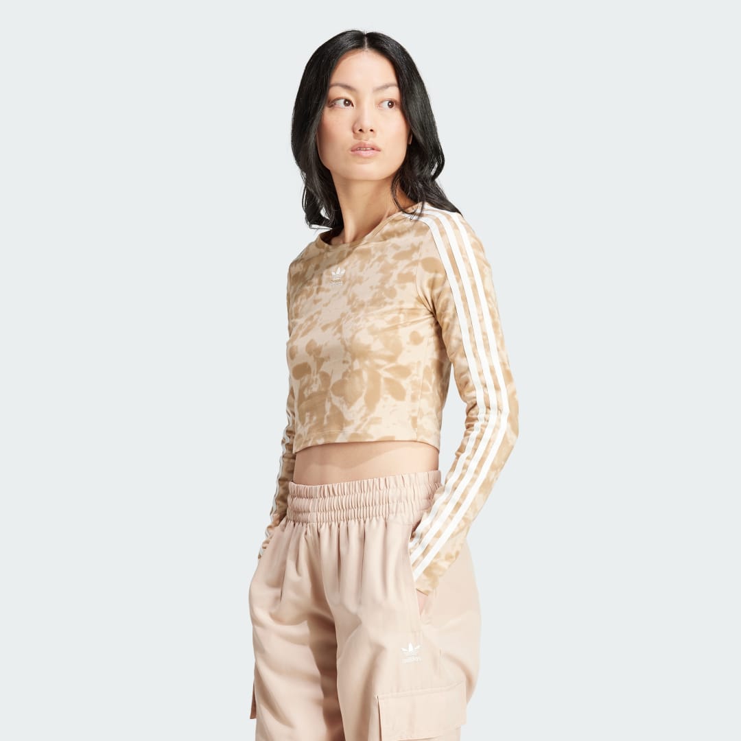 Tričko adidas Originals top 3-Stripes Béžová | IY0780, 1