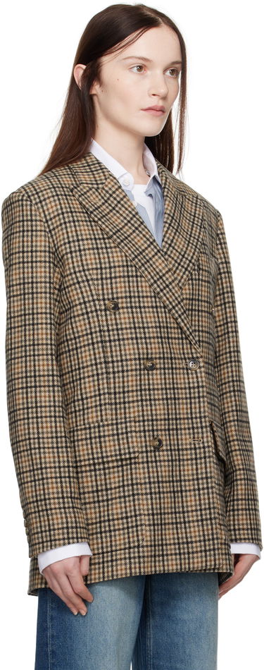 Bunda A.P.C. A.P.C. Anastasia Barbieri Edition Valentina Double-Breasted Blazer Hnedá | WOARU-F03229, 1