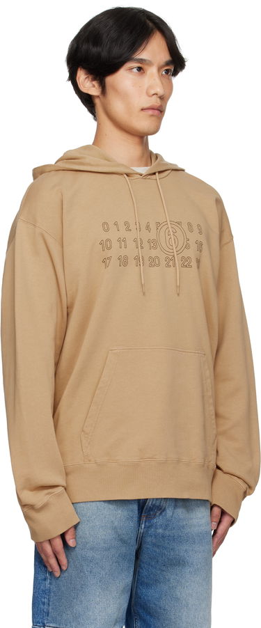 Mikina Maison Margiela MM6 Maison Margiela Cotton Numeric Hoodie Béžová | SH0GU0035 M25025, 1