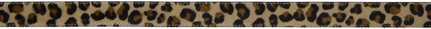 Opasok UNDERCOVER UNDERCOVER Leopard Print Hair-On Leather Belt Hnedá | UP1E4W01, 1
