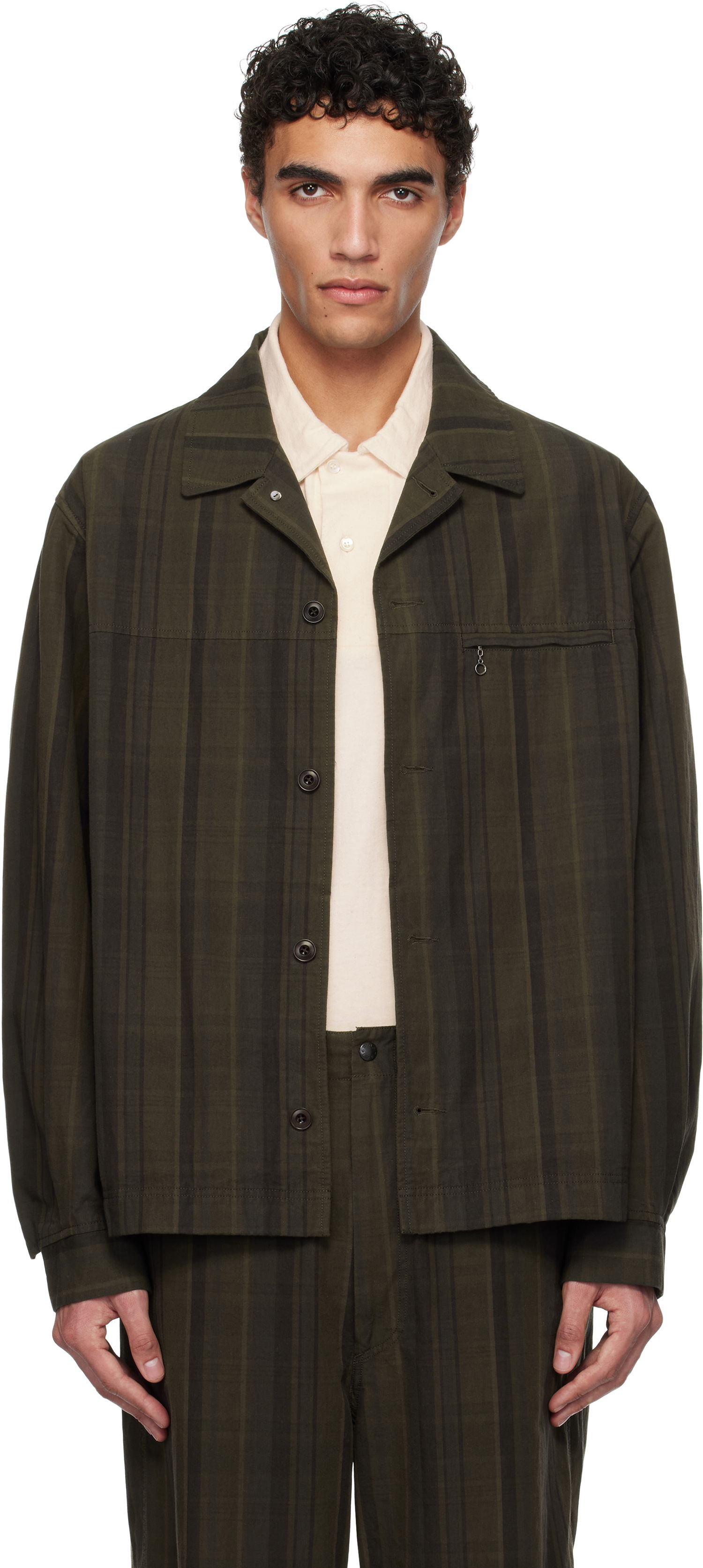 Bunda NANAMICA Nanamica Plaid Dock Jacket Zelené | S25SA072U, 0
