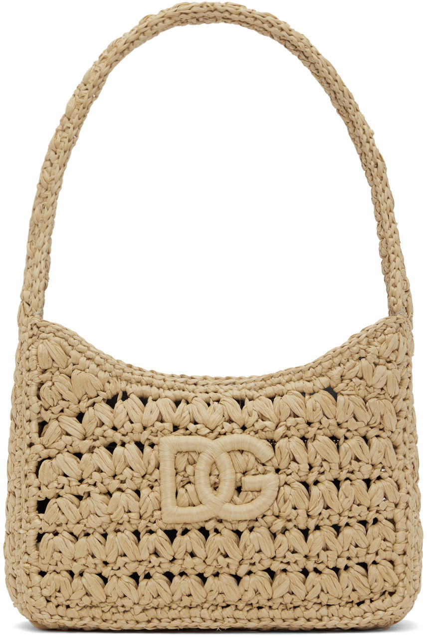 Tote bag Dolce & Gabbana Dolce & Gabbana Crochet Shoulder Bag Béžová | BB7657A4547, 0