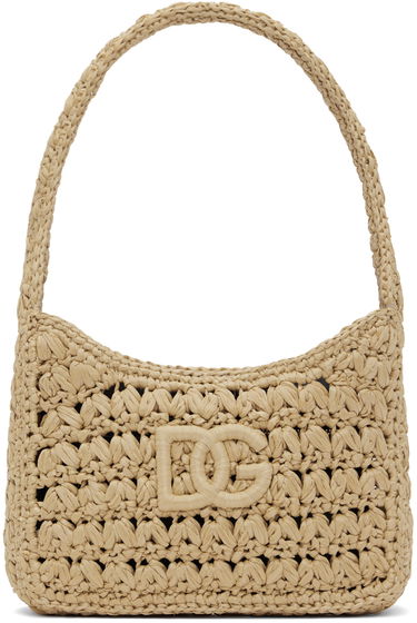 Tote bag Dolce & Gabbana Dolce & Gabbana Crochet Shoulder Bag Béžová | BB7657A4547, 0