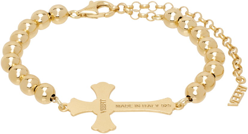 Náramok VEERT Cross Bracelet Metalická | BR01PL-YG