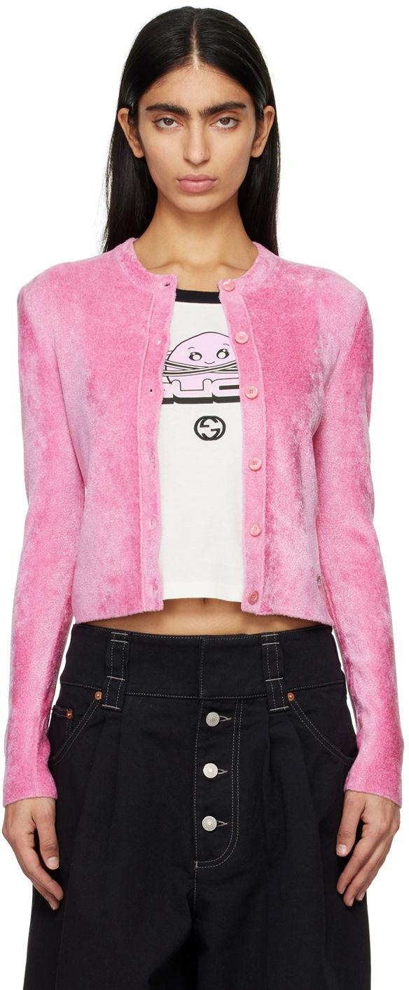 Sveter Gucci Button Cardigan Ružová | 766219 XKDJZ, 0