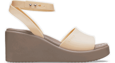 Tenisky a topánky Crocs Brooklyn Ankle Strap Wedge Sandals Béžová | 209406-2DS, 0