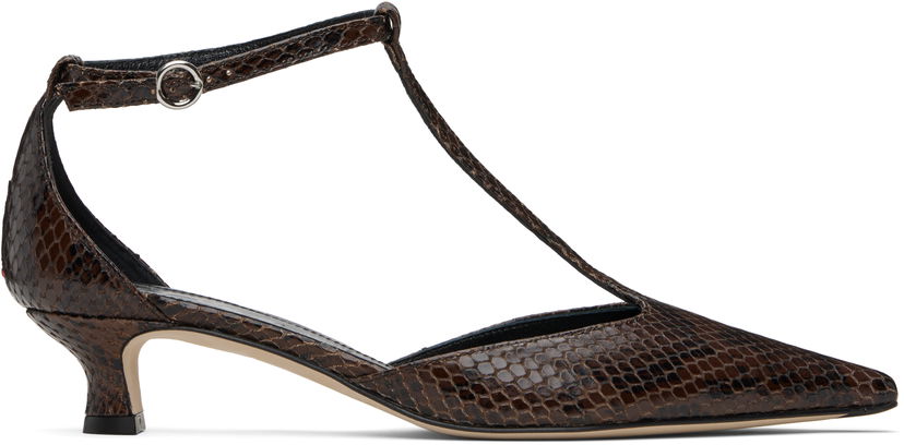 Starostlivosť o obuv Aeyde Aeyde Liz T-Bar Kitten Heels Hnedá | A11-PU0596006003-225