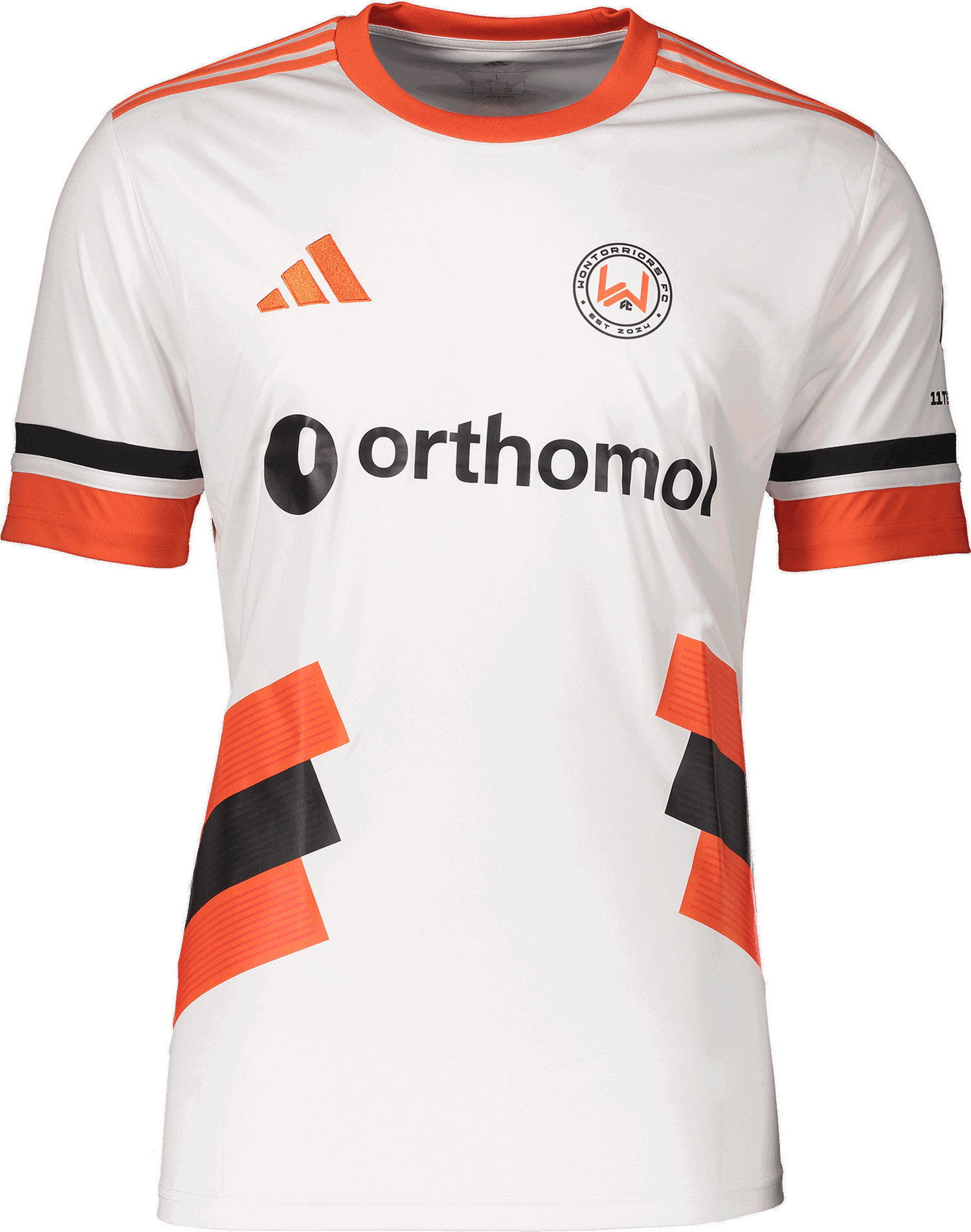 Dres adidas Originals Wontorriors FC 2025 White Football Jersey with Orange and Black Details Rôznofarebný | icwjd7459, 0