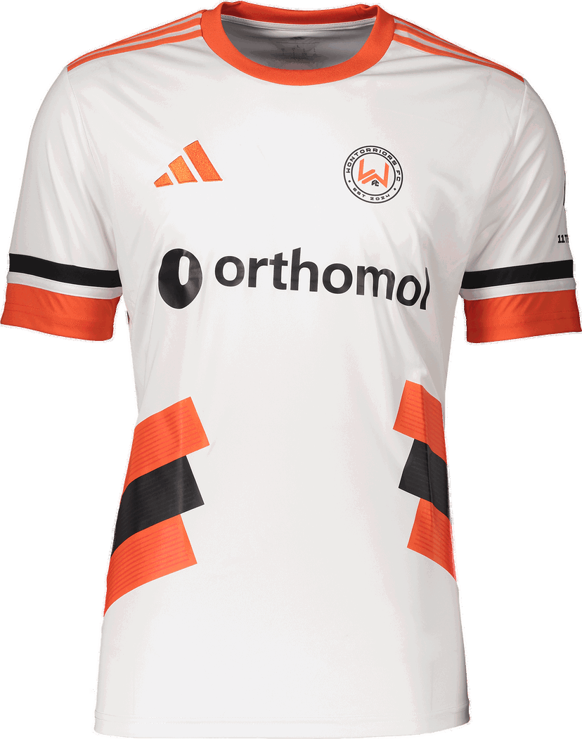Dres adidas Originals Wontorriors FC 2025 White Football Jersey with Orange and Black Details Rôznofarebný | icwjd7459