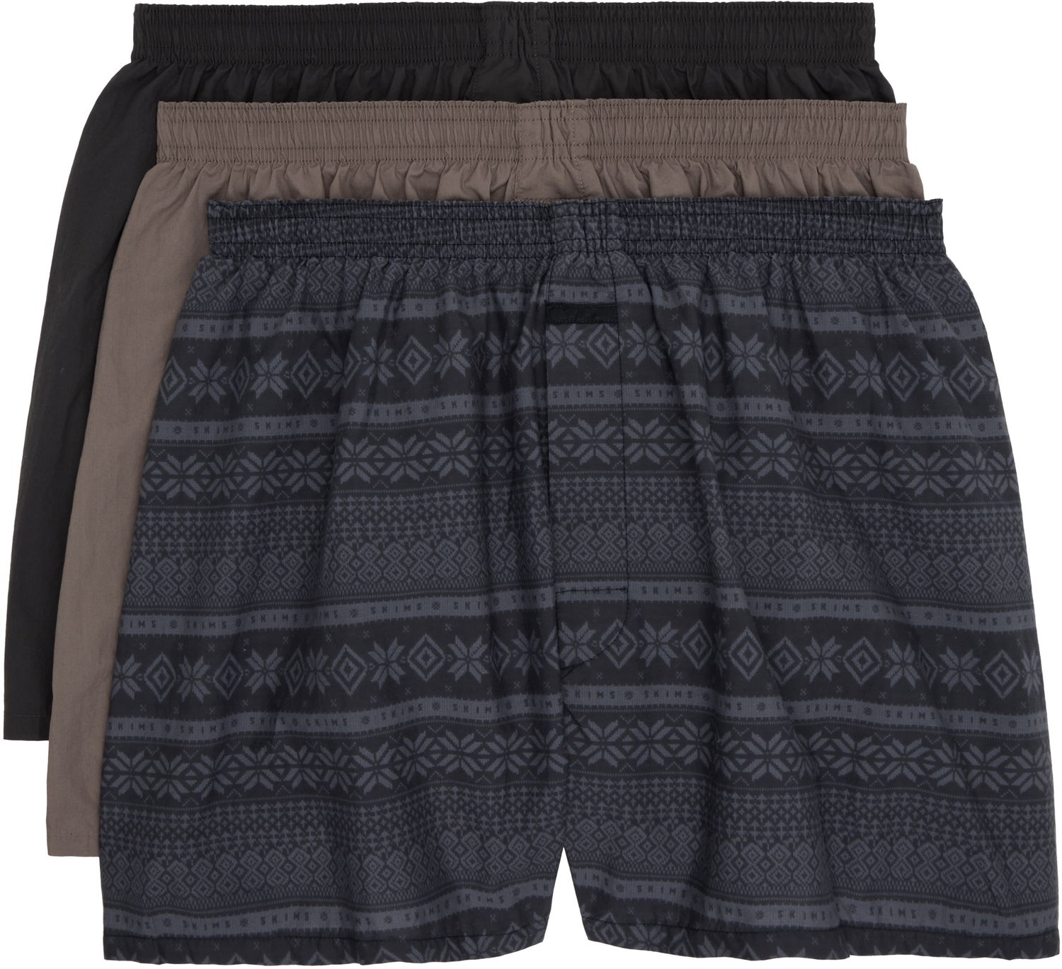 Boxerky SKIMS Three-Pack Poplin Boxers Čierna | BS-BXS-7243M, 0