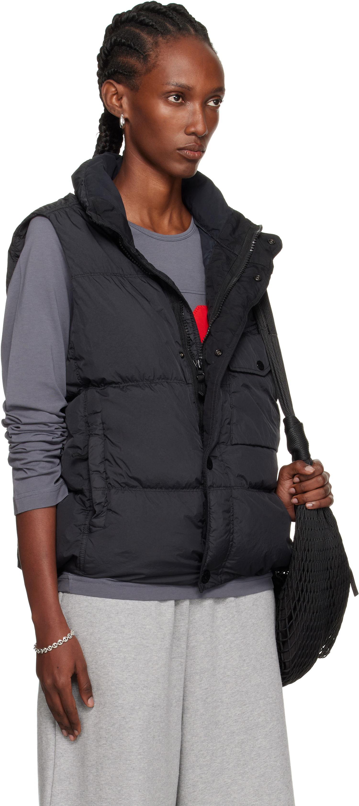 Vesta Stone Island Recycled Nylon Down Vest Čierna | K2-S15-G1000-03-S0A23, 1