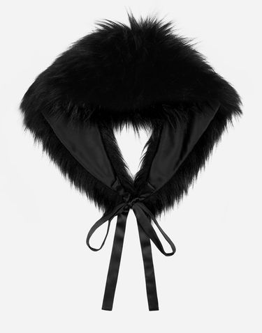Šál Dolce & Gabbana Dolce & Gabbana Faux Fur Tie Collar Čierna | FS299AFUPXTN0000, 1