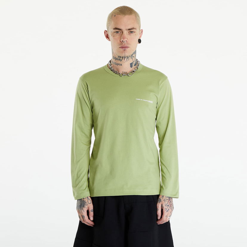 Tričko Comme des Garçons SHIRT Long Sleeve Tee Knit Khaki Zelené | FM-T024 Khaki