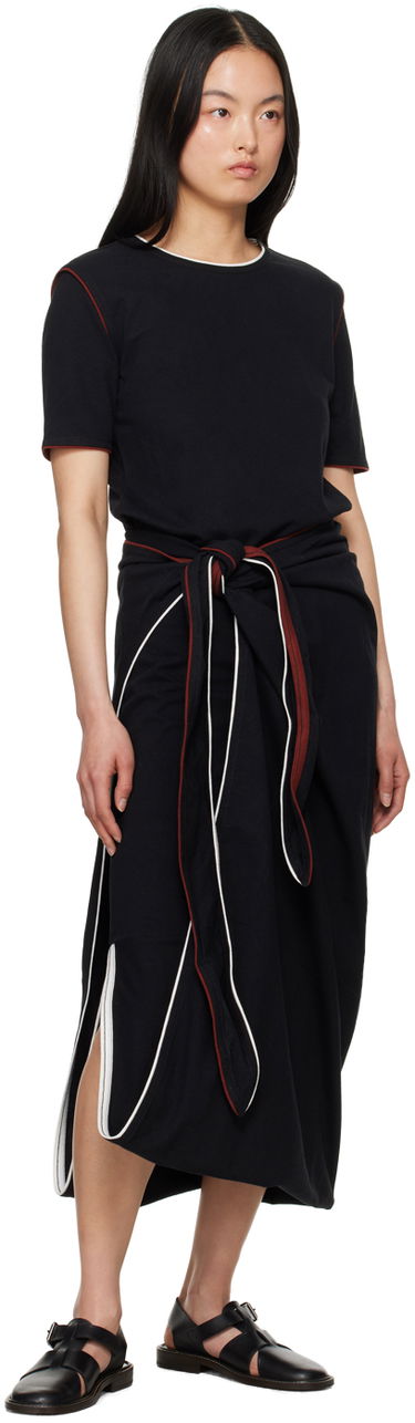 Šaty LEMAIRE Lemaire Wrap Midi Dress Čierna | DR1044 LJ1010, 3