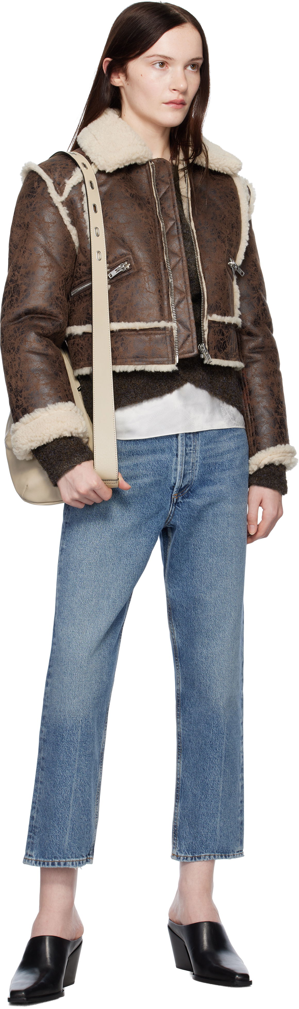 90's Crop Mid Rise Straight Jeans
