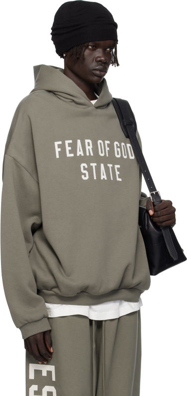 Mikina Fear of God ESSENTIALS 90s Fit Fleece Hoodie Zelené | 192SP256217F, 1
