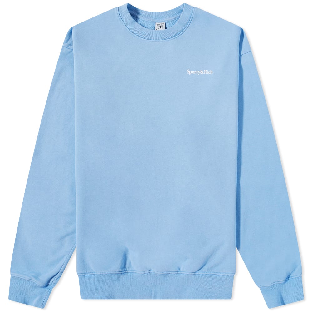 Sveter Sporty & Rich Drink More Water Crewneck Modrá | CR472PW, 0