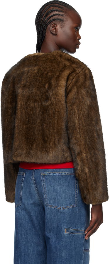 Bunda Marc Jacobs Marc Jacobs Teddy Cropped Faux-Fur Jacket Hnedá | 2F5RJC058W07, 2