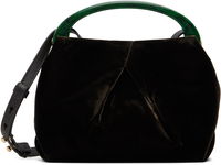 Dries Van Noten Velvet Top Handle Bag