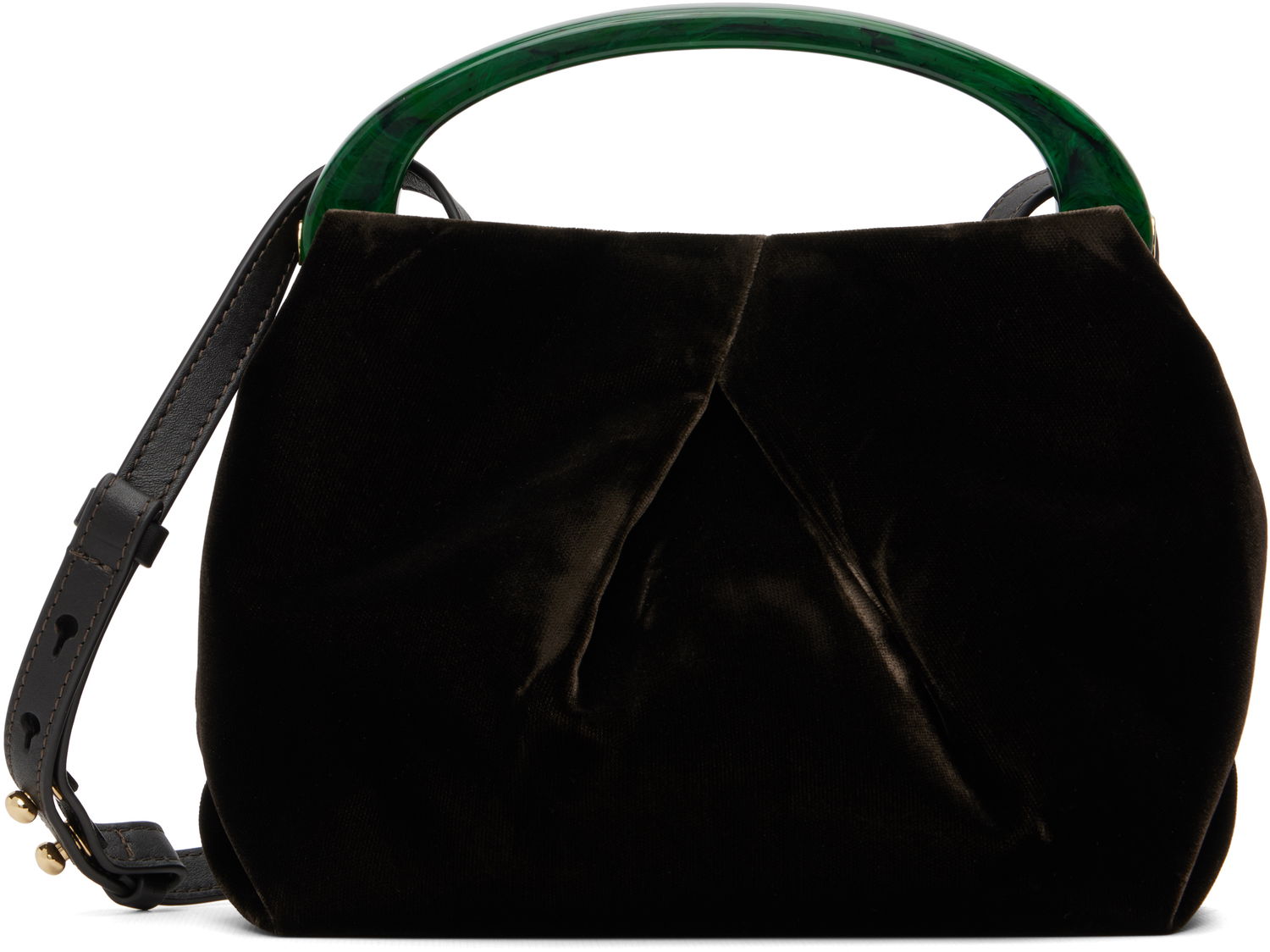 Kabelka Dries Van Noten Dries Van Noten Velvet Top Handle Bag Hnedá | 252-011524-653, 0