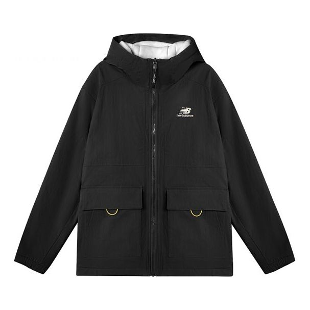 Parka New Balance Logo Embroidered Double-Sided Hooded Jacket Čierna | AMJ11305-BK