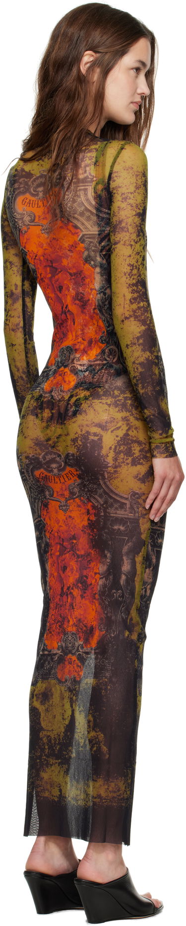 Šaty Jean Paul Gaultier Jean Paul Gaultier 'The Long Médaillon' Mesh Maxi Dress Rôznofarebný | 25/03-W-DR023-M006P-004115, 2