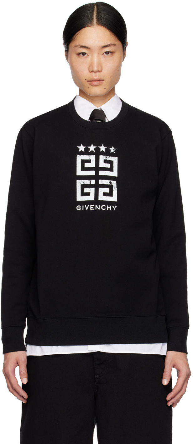 Mikina Givenchy 4G Stars Sweatshirt Čierna | BMJ0HA3YEL001, 0